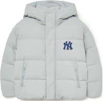 MLB Unisex Logo Hooded Puffer Jacket in Gray 3ADJV0236-50GRS MLB Unisex Logo Hooded Puffer Jacket in Gray 3ADJV0236-50GRS