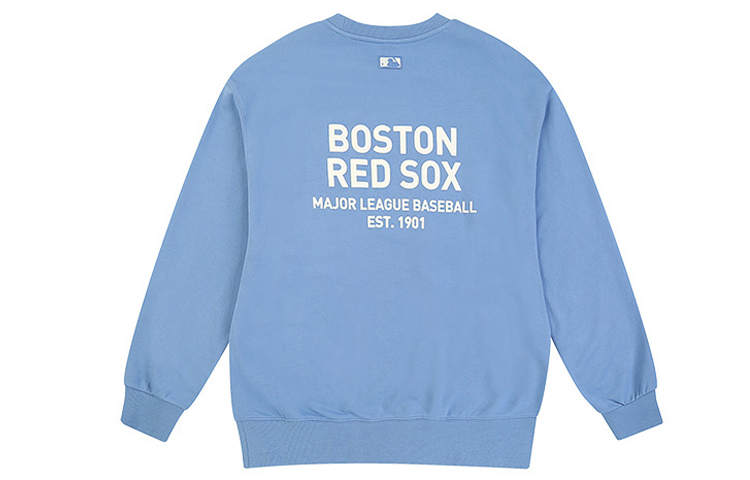 MLB Unisex Logo Printed Oversized Long-Sleeve Sweatshirt Blue 31MT21011-43U