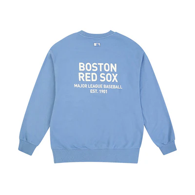 MLB Unisex Logo Printed Oversized Long-Sleeve Sweatshirt Blue 31MT21011-43U