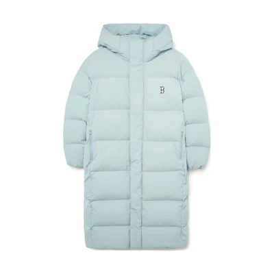 MLB Unisex Long Hooded Zip-Up Padded Jacket Blue 3ADJB1336-43MTM