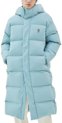 MLB 男女連帽長款拉鍊羽絨外套 藍色 3ADJB1336-43MTM Shop MLB 男女連帽長款拉鍊羽絨外套 藍色 3ADJB1336-43MTM