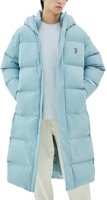 MLB 男女連帽長款拉鍊羽絨外套 藍色 3ADJB1336-43MTM Details for MLB 男女連帽長款拉鍊羽絨外套 藍色 3ADJB1336-43MTM