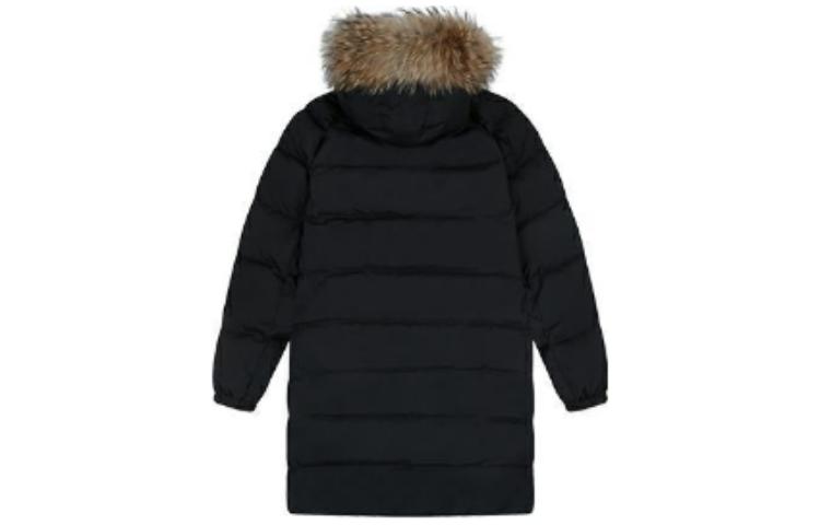 Lookbook MLB 男女長版羽絨外套 帶毛帽 黑色 31DJZ3061-50L