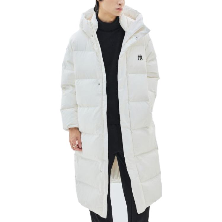 Details for MLB 유니섹스 매트 화이트 후드 롱슬리브 미드롱 다운 자켓 3ADJB1836-50CRS