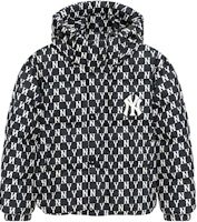 MLB Unisex Short Duck Down Hooded Jacket Black - Casual Floral Warm Outerwear 3ADJM0326-50BKS MLB Unisex Short Duck Down Hooded Jacket Black - Casual Floral Warm Outerwear 3ADJM0326-50BKS