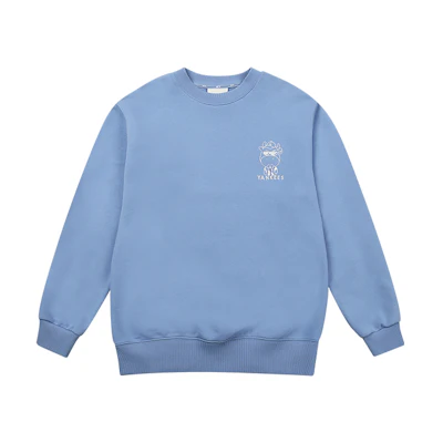 MLB Unisex Solid Color Crewneck Pullover Sweatshirt Blue 31MTC3111-50S