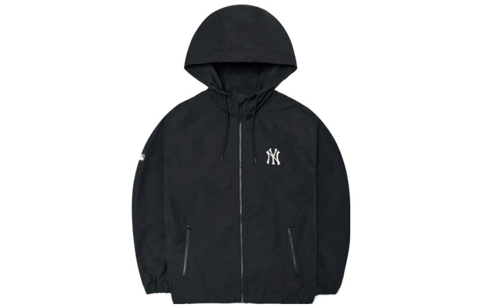 Order MLB Unisex Jaket Windbreaker Hitam Solid 3AWJB5124-50BKS