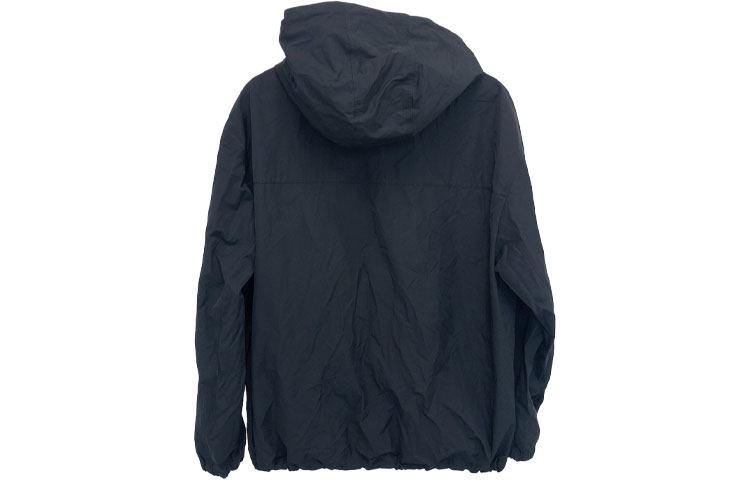 Lookbook MLB Unisex Jaket Windbreaker Hitam Solid 3AWJB5124-50BKS