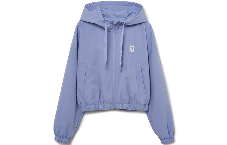 MLB Unisex Street Style Solid Logo Zipper Hoodie Purple 3PWJBO131-46PPL