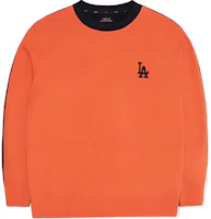 MLB Unisex Two-Tone Pullover Sweatshirt Orange - Casual Couple Wear 3AMTEC224-1- MLB Unisex Two-Tone Pullover Sweatshirt Orange - Casual Couple Wear 3AMTEC224-1-