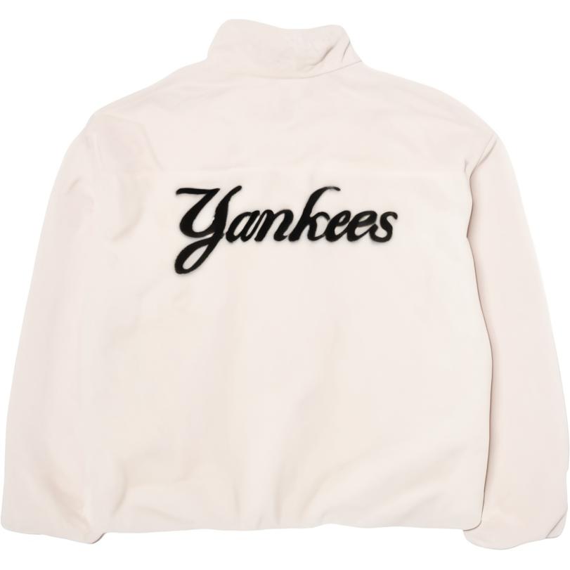 MLB Unisex Varsity Eco Fur Zip-Up Jacket with Logo - Cream Color. 3AFDV0146-50CRD 圖 3