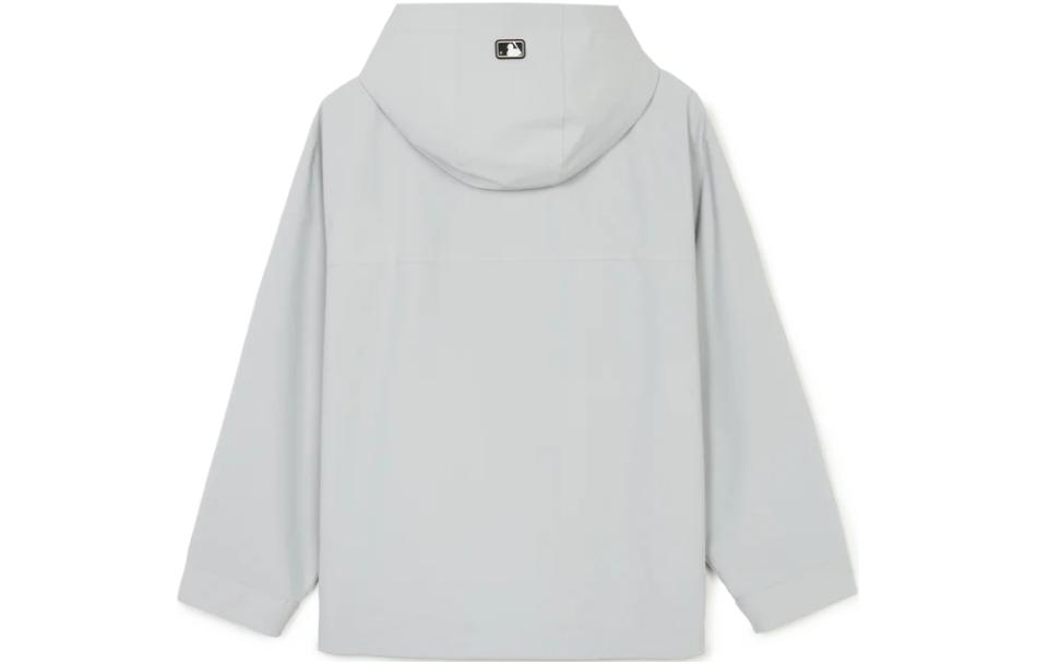 MLB Unisex White Solid Color Hoodie Jacket with Single-Button Design 3AWJB0141-50GRL 圖 3