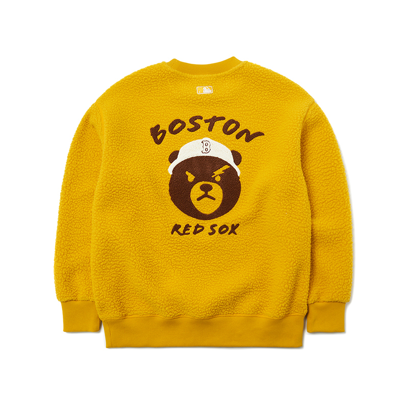 MLB Unisex Yellow Crewneck Sweatshirt with Embroidered Bear Design 3AMTEC816-1 圖 2