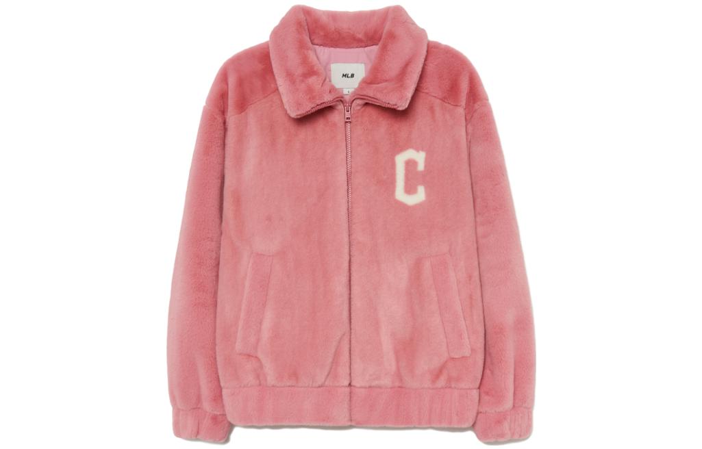 MLB Varsity Cleveland Guardians Letter Print Collared Long Sleeve Jacket Unisex 3AFDV0236-45PKM