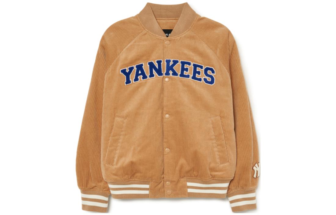 Order MLB Varsity Letter Print Baseball Jacket Beige 3AJPV1334-50BGS