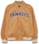 Order MLB Varsity Letter Print Baseball Jacket Beige 3AJPV1334-50BGS