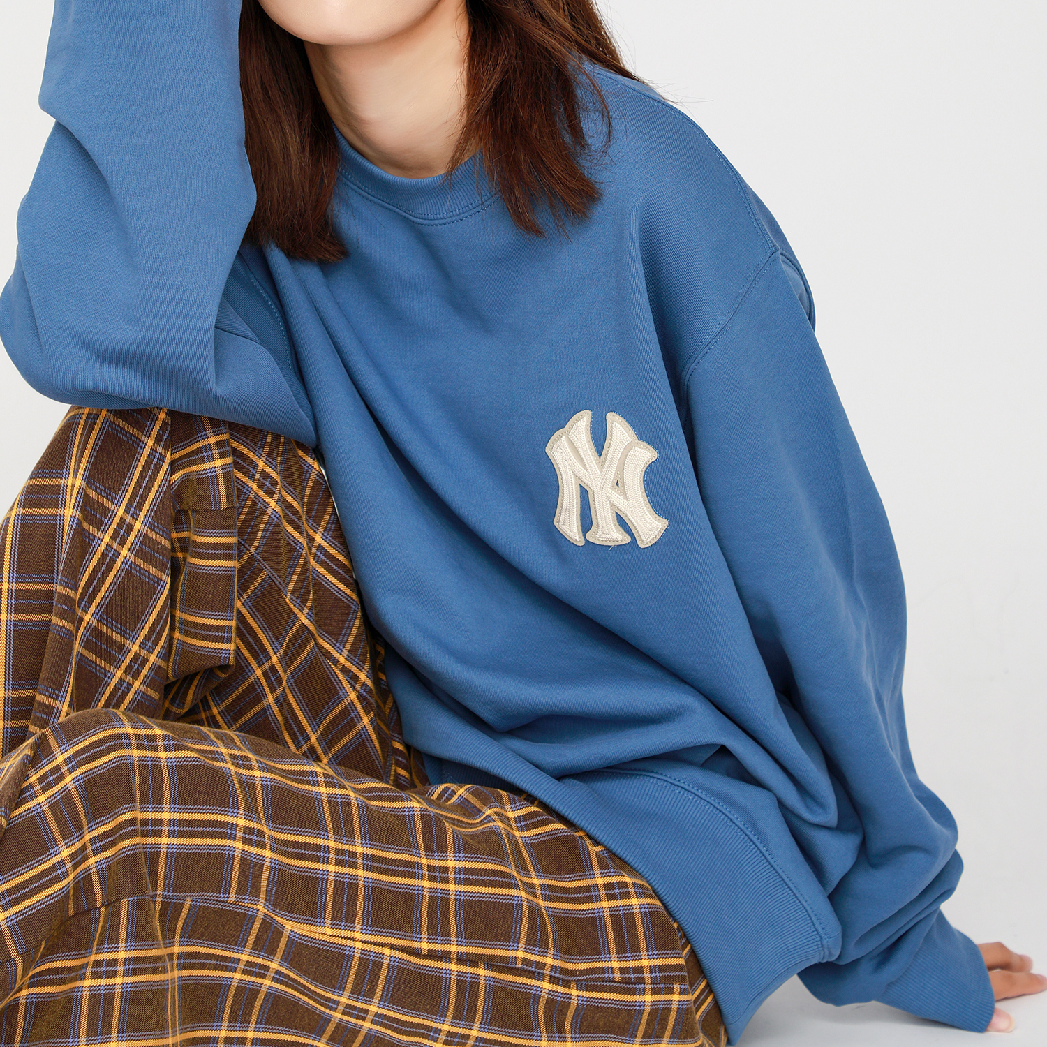 MLB Vintage Blue Crewneck Sweatshirt with Graphic Print - Unisex 3AMTM0114-50BLD 圖 6