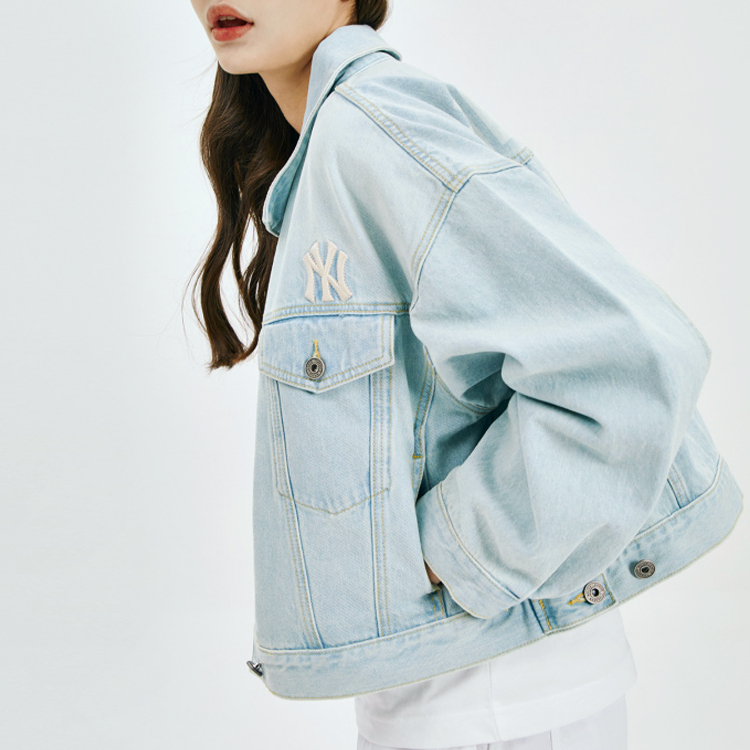 MLB Vintage Denim Loose Fit Jacket Unisex Blue 31JPN4011-50U 圖 4