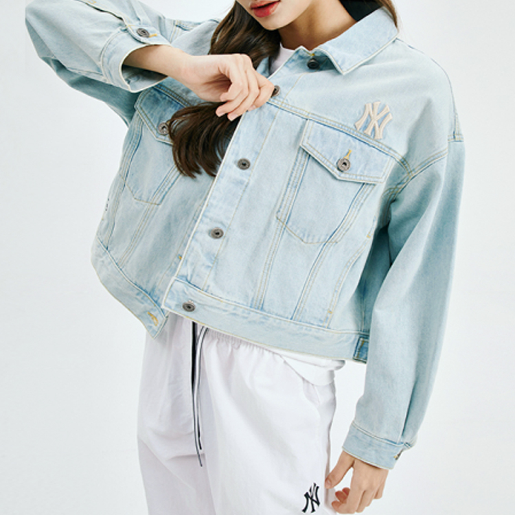 MLB Vintage Denim Loose Fit Jacket Unisex Blue 31JPN4011-50U 圖 5