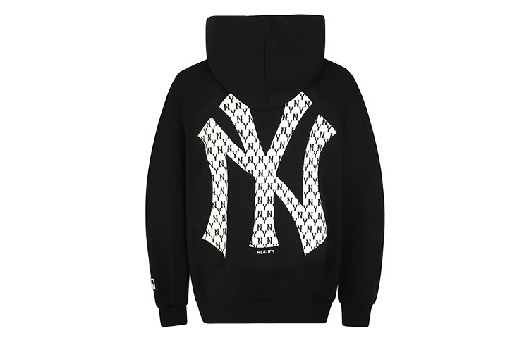 MLB Vintage Monogram Loose Fit Hoodie Black Unisex Long Sleeve 31HDM1011-50L