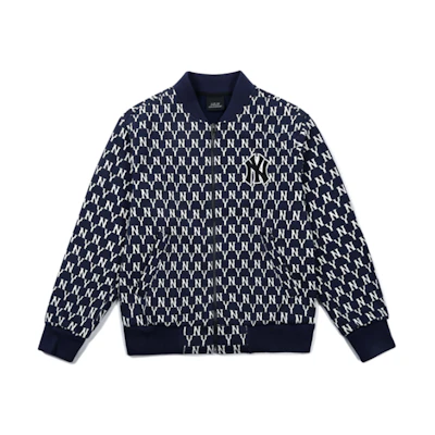 MLB Vintage Monogram New York Yankees Navy Baseball Jacket Unisex 31JPM3061-50N