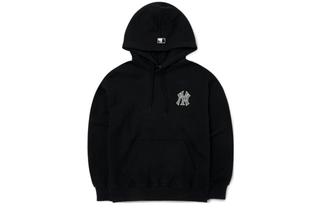 MLB Vintage Sports Logo Print Pullover Sweatshirt Unisex Black 3AHDB0326-50BKS