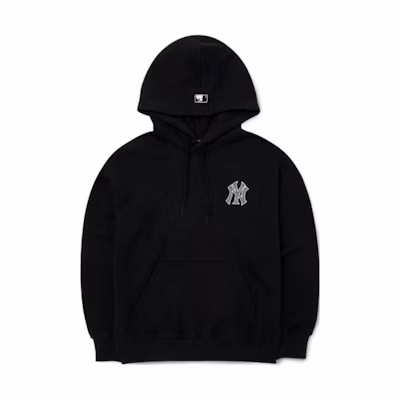 MLB Vintage Sports Logo Print Pullover Sweatshirt Unisex Black 3AHDB0326-50BKS