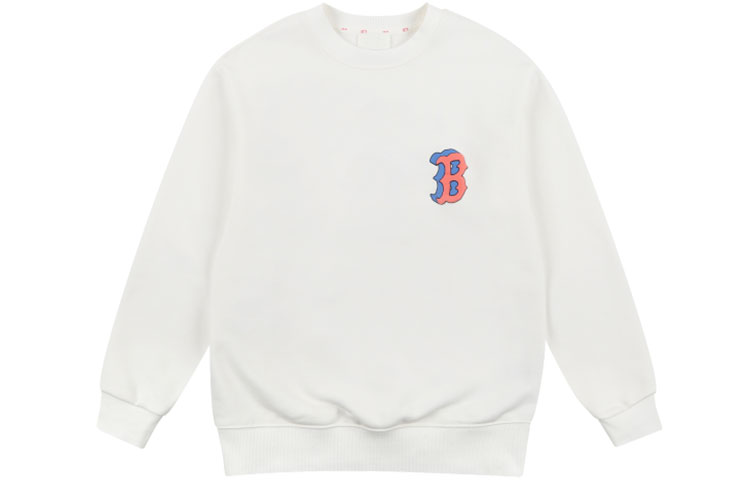 MLB White Embroidered Logo Oversized Casual Unisex Sweatshirt 31MT02111-43I 圖 2