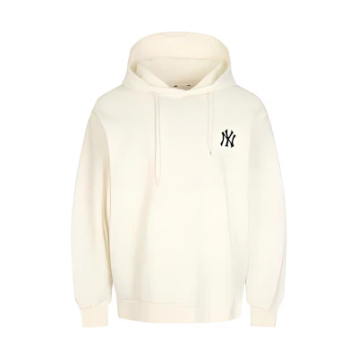 MLB White Hoodie Unisex Loose-Fit Lightweight with Large Logo Print 31HDR1941-50I