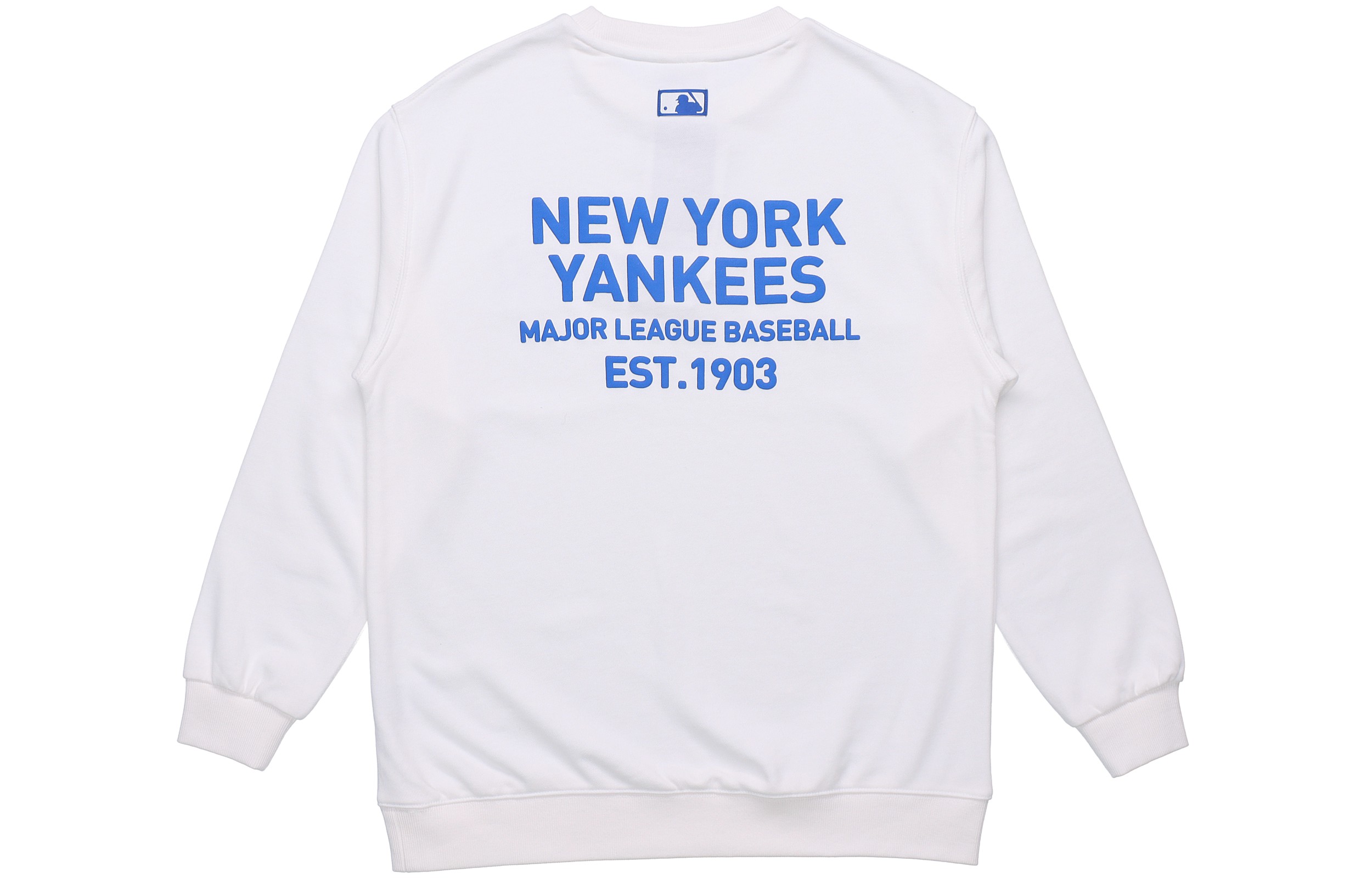 MLB White Logo Printed Loose Fit Long Sleeve Sweatshirt Unisex Casual Style 31MT21011-50I