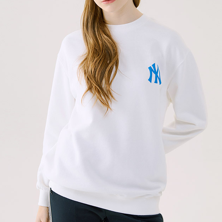 MLB White Logo Printed Loose Fit Long Sleeve Sweatshirt Unisex Casual Style 31MT21011-50I 圖 4