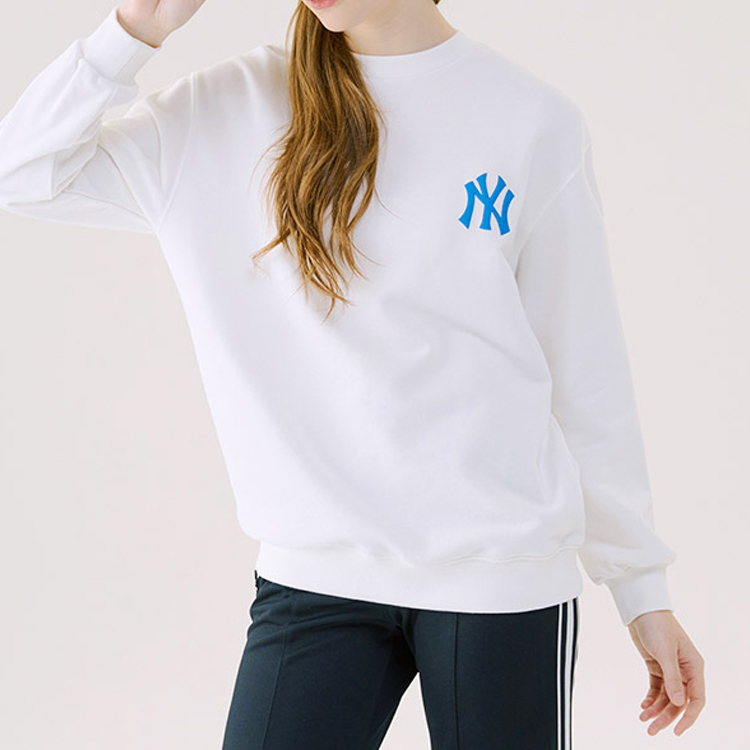 MLB White Logo Printed Loose Fit Long Sleeve Sweatshirt Unisex Casual Style 31MT21011-50I 圖 5