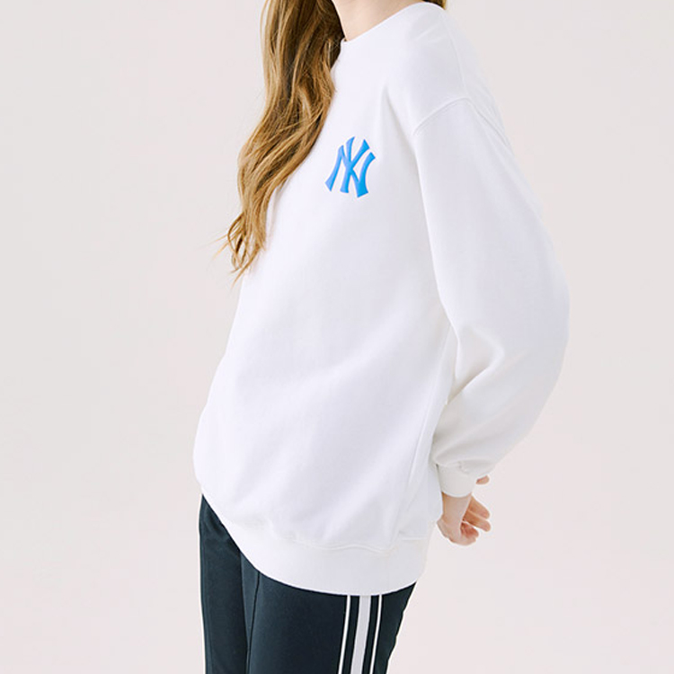 MLB White Logo Printed Loose Fit Long Sleeve Sweatshirt Unisex Casual Style 31MT21011-50I 圖 6