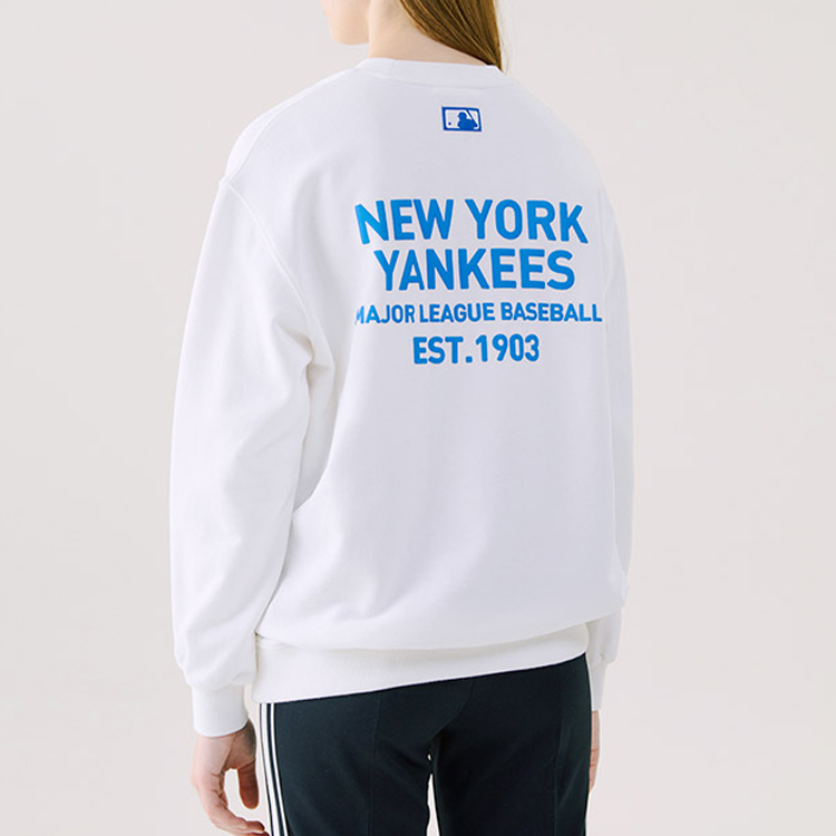 MLB White Logo Printed Loose Fit Long Sleeve Sweatshirt Unisex Casual Style 31MT21011-50I 圖 7