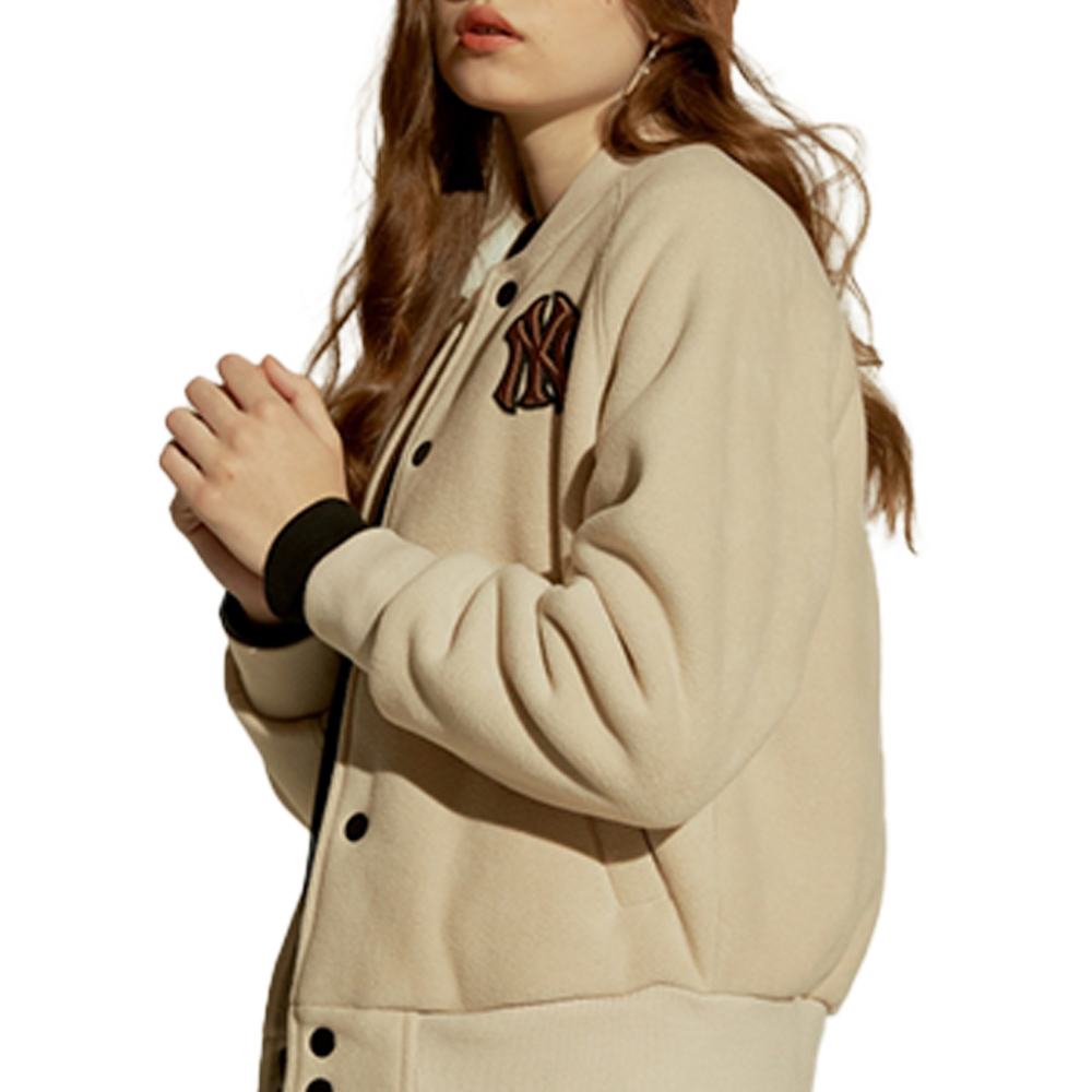 Purchase MLB 白色羊羔絨棒球外套 男女通用 31JP05061-50B