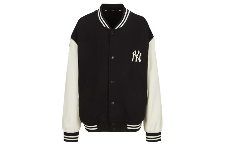 Lookbook MLB x Disney Jaket Besbol Hitam Uniseks Kolaborasi. 31JPK2011-50L