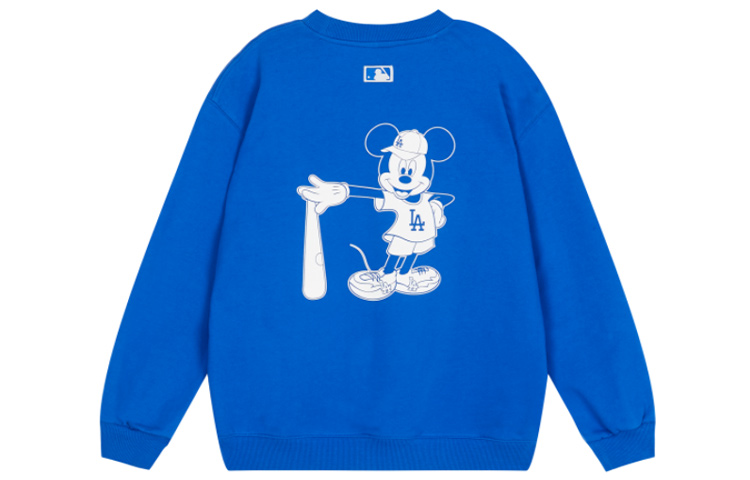 MLB Disney Collaboration Unisex Blue Loose-Fit Long-Sleeve Sweatshirt 31MTK2011-07U