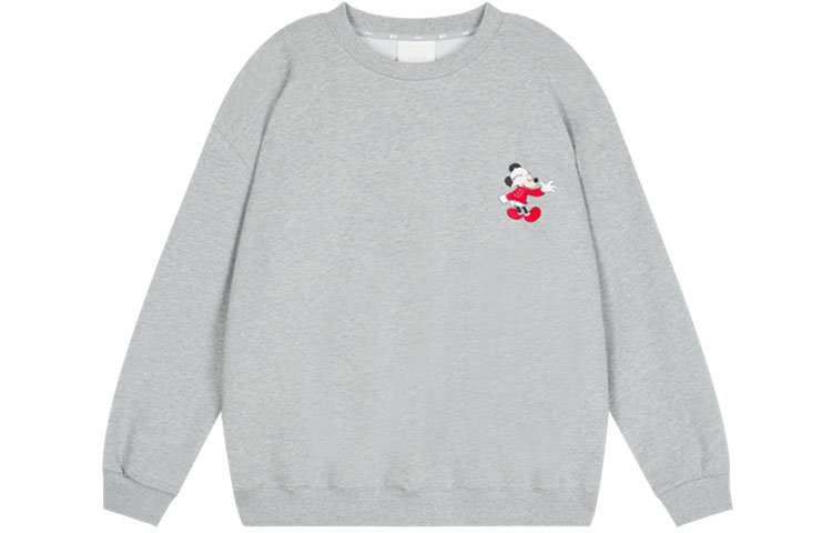 MLB Disney Collaboration Unisex Gray Pullover Sweatshirt Casual Long Sleeve 31MTK1011-43M