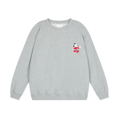 MLB Disney Collaboration Unisex Gray Pullover Sweatshirt Casual Long Sleeve 31MTK1011-43M