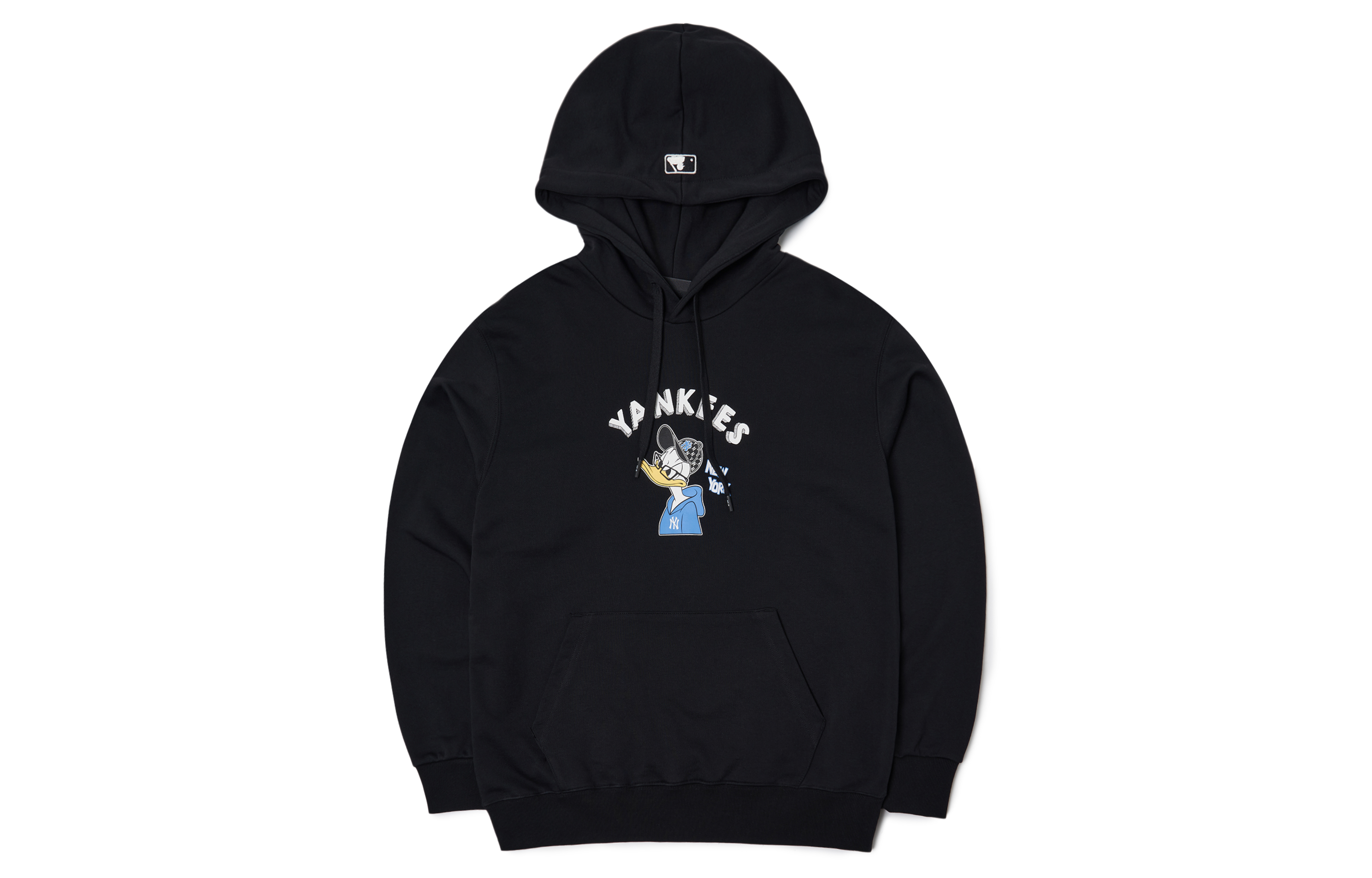 MLB Disney Donald Duck Black Unisex Pullover Hoodie 3AHDD1014-50BKS
