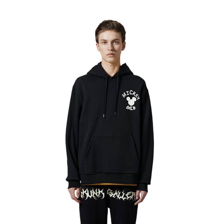 MLB Disney Mickey Hoodie Black Unisex Collaboration 31HDK1041-50L 圖 5