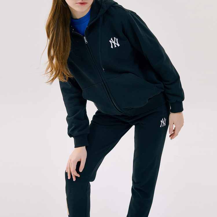 MLB Disney Yankees Zip-Up Hoodie Black Unisex Collaboration 31TRK1031-50L 圖 4