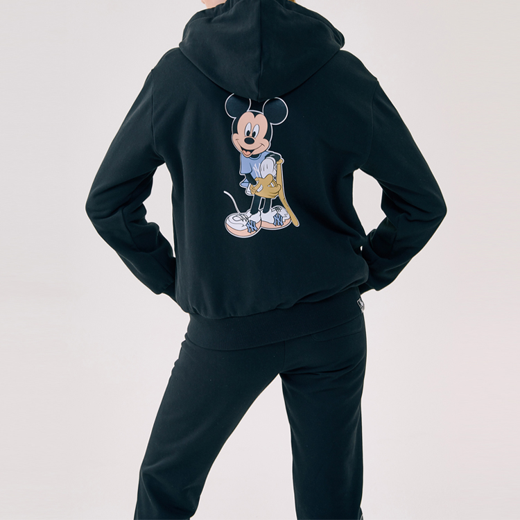 MLB Disney Yankees Zip-Up Hoodie Black Unisex Collaboration 31TRK1031-50L 圖 5
