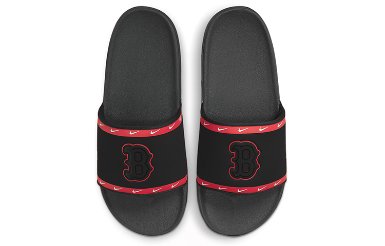 Lookbook MLB x Nike OffCourt 拖鞋 '波士顿红袜' DH6994-001