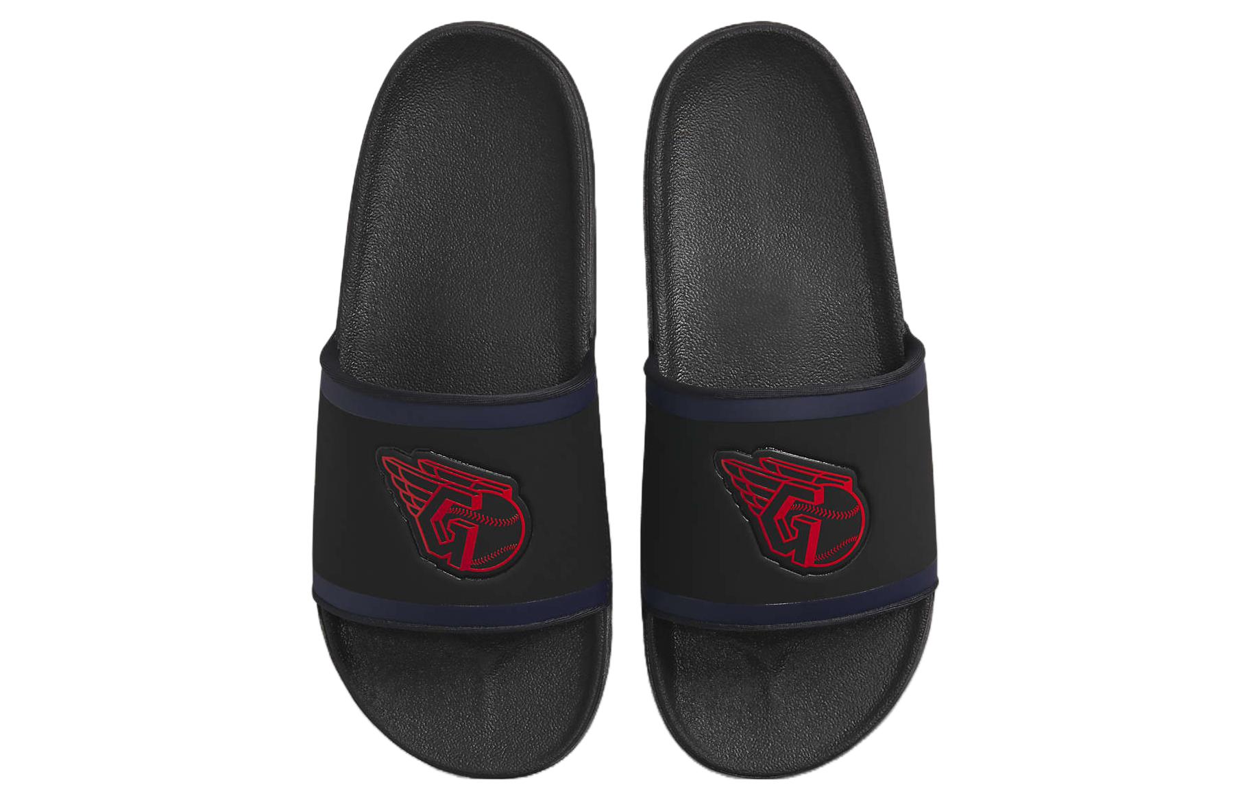 Shop MLB x 耐吉 Offcourt 拖鞋 ‘克里夫蘭守護者’ DH6987-002