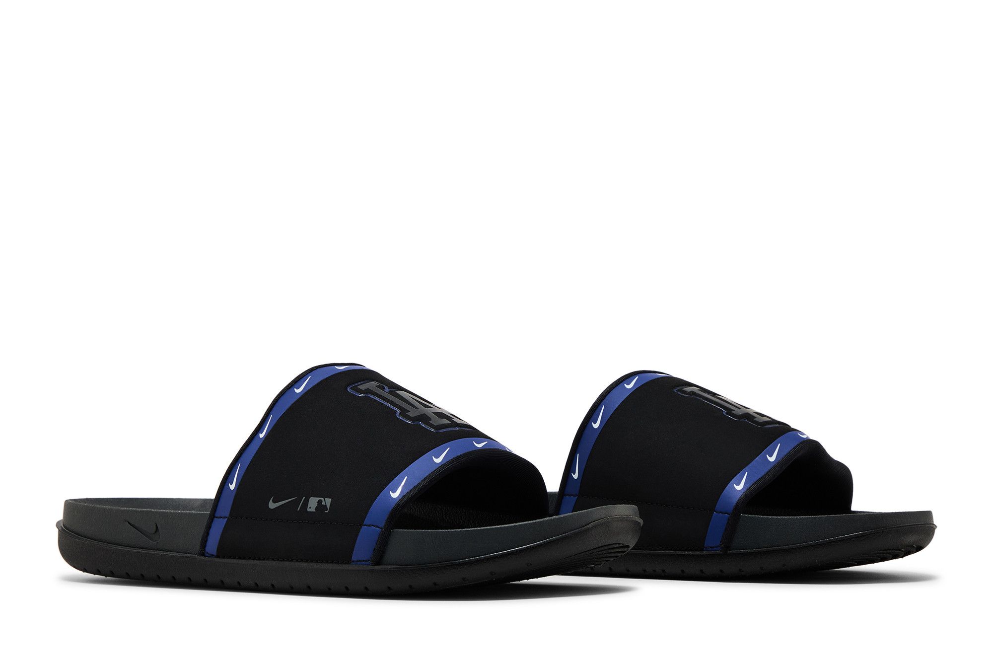 Cheap Nike Offcourt “MLB 洛杉磯道奇隊“ 輕便舒適 戶外運動拖鞋 黑藍