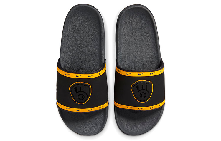 Lookbook MLB x 나이키 오프코트 슬라이드 (브루어스) DH6977-001