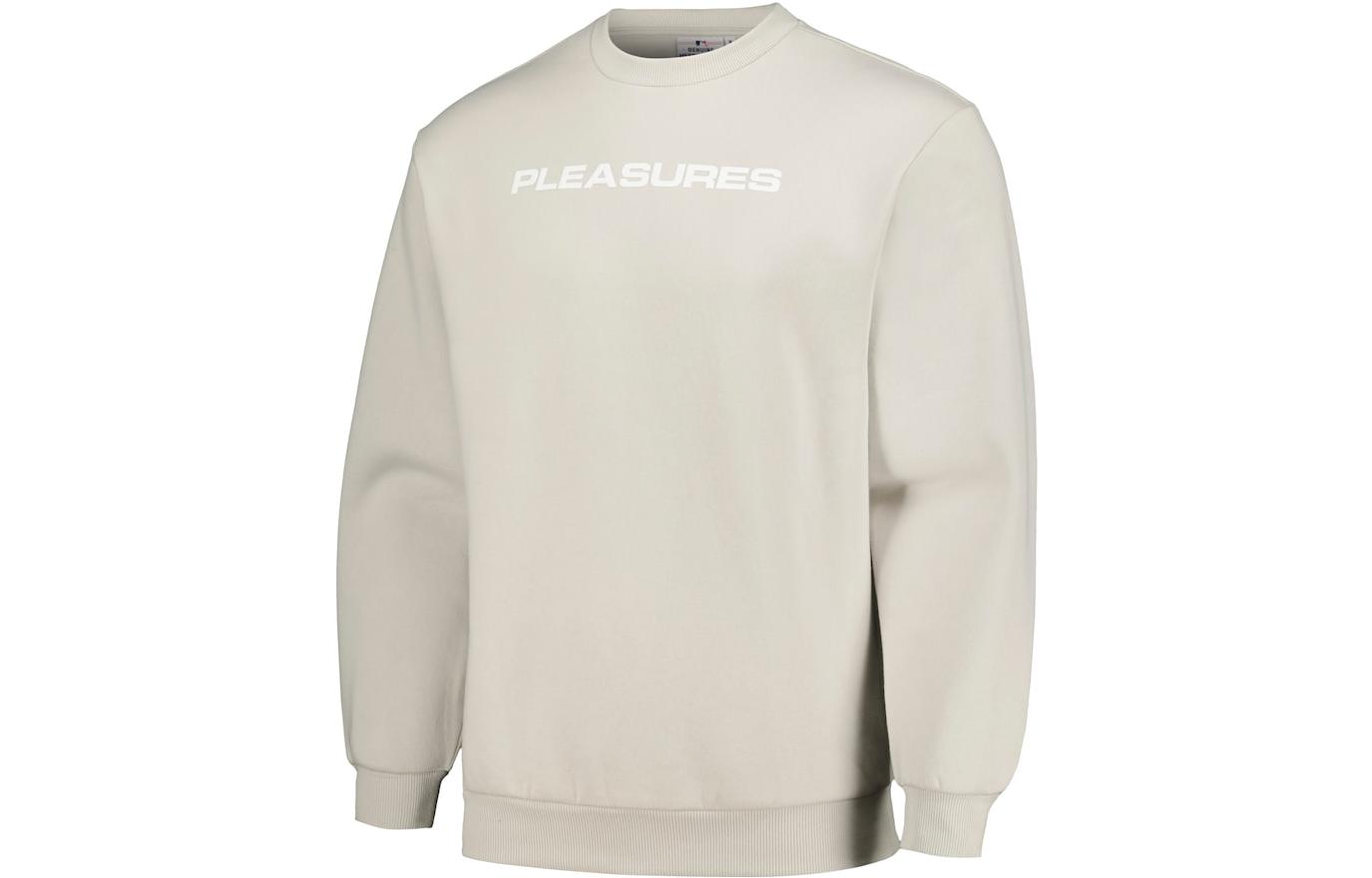 MLB PLEASURES FW23 LA Dodgers Pullover Crewneck Sweatshirt Grey Mens 200032448