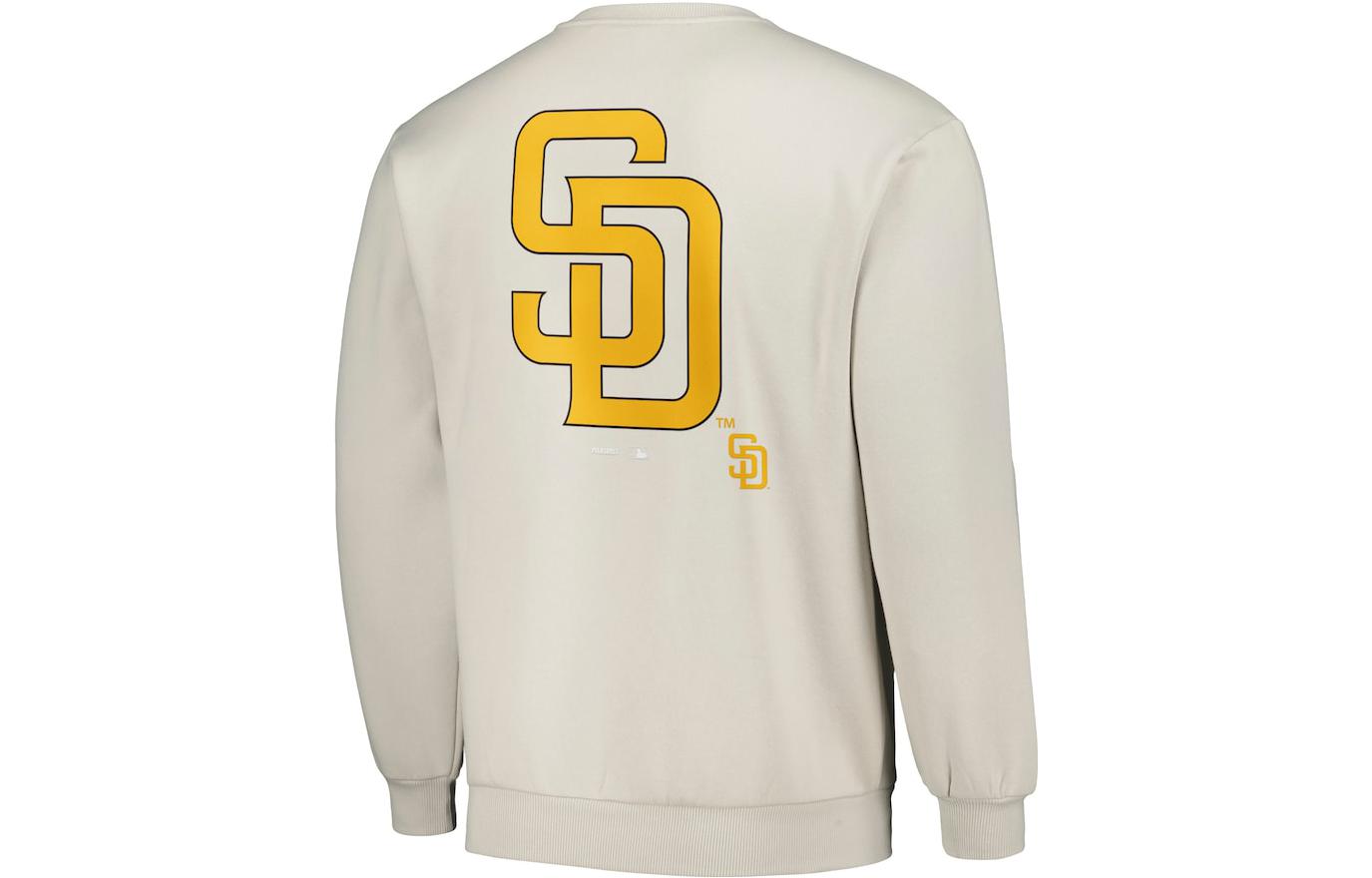 MLB PLEASURES FW23 San Diego Padres Baseball Crewneck Sweatshirt Grey 200032458