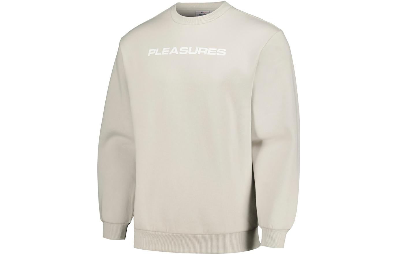 MLB PLEASURES FW23 San Francisco Giants Baseball Logo Crewneck Sweatshirt Grey 200032460